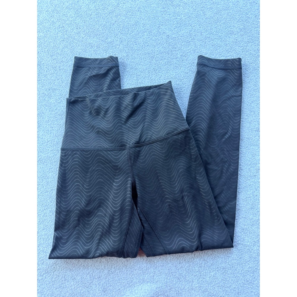 Lululemon Wunder Under High Rise Tight 28 Black Wave Jacquard Leggings Size 2